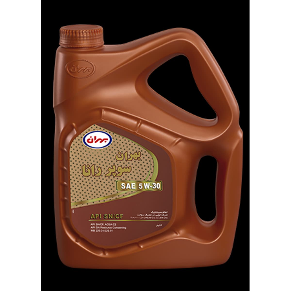 روغن موتور بهران سوپر رانا پلاس 5W-30 چهار لیتری API SN