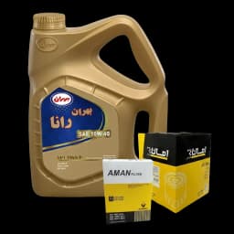 پک روغن بهران رانا 10w40SM + فیلتر هوا و روغن امان