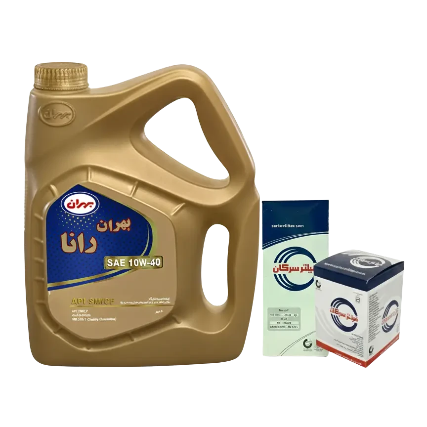 پک روغن بهران رانا 10w40SM + فیلتر هوا و روغن سرکان