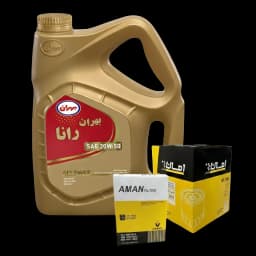 پک روغن بهران رانا 20w50SM + فیلتر هوا و روغن امان