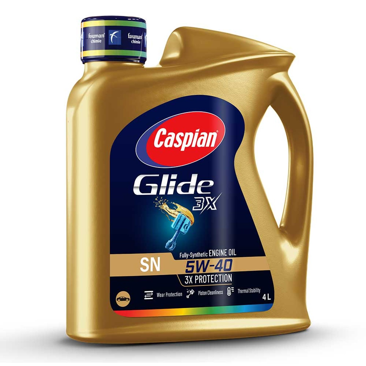 روغن موتور کاسپین تمام سینتتیک 5W-40 چهار لیتری API SN