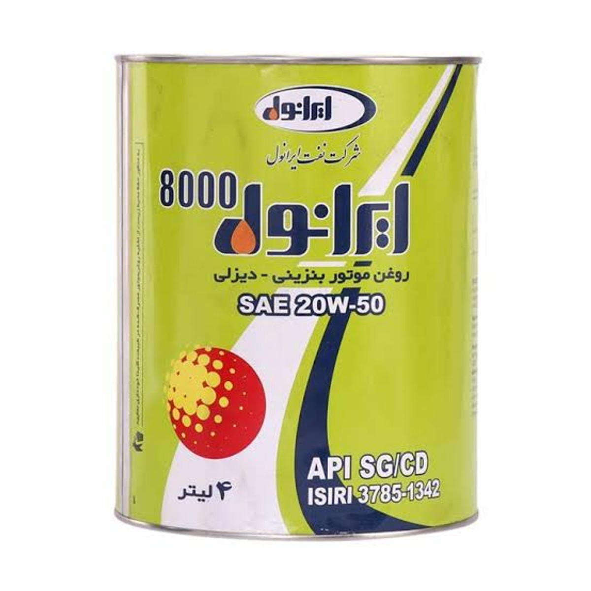 روغن موتور ایرانول 8000 چهار لیتری API SG