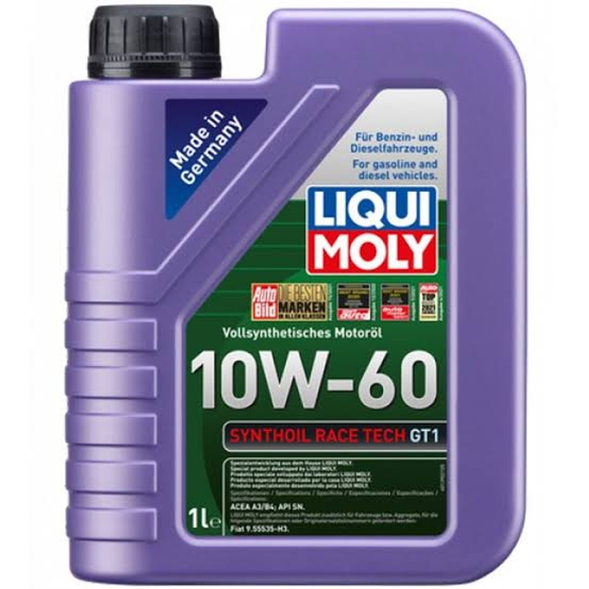 روغن موتور لیکومولی SYNTHOIL RACE TECH GT1 10W-60 پنج لیتری