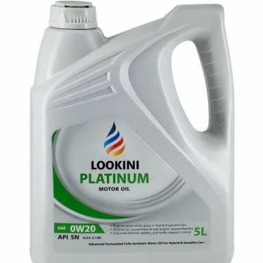 روغن موتور لوکینی LOOKINI پلاتینیوم Platinum 0W-20 چهار لیتری API SN