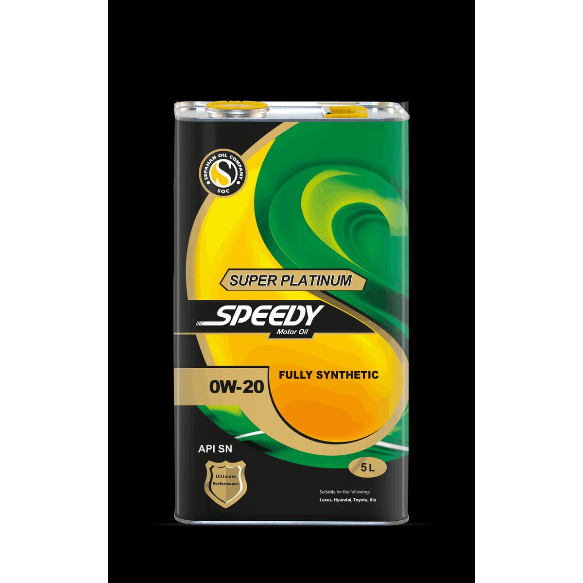 روغن موتور اسپیدی سوپر پلاتینیوم 0W-20 پنج لیتری API SN