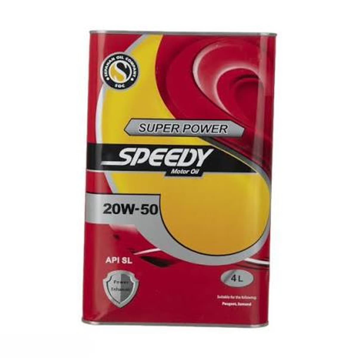 روغن موتور اسپیدی سوپر اسپیدی 20W-50 چهار لیتری API SL