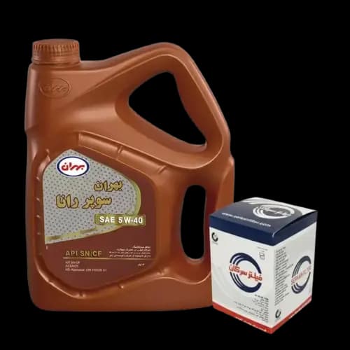 پک روغن بهران سوپر رانا 4 لیتری 5w40SN + فیلتر روغن سرکان