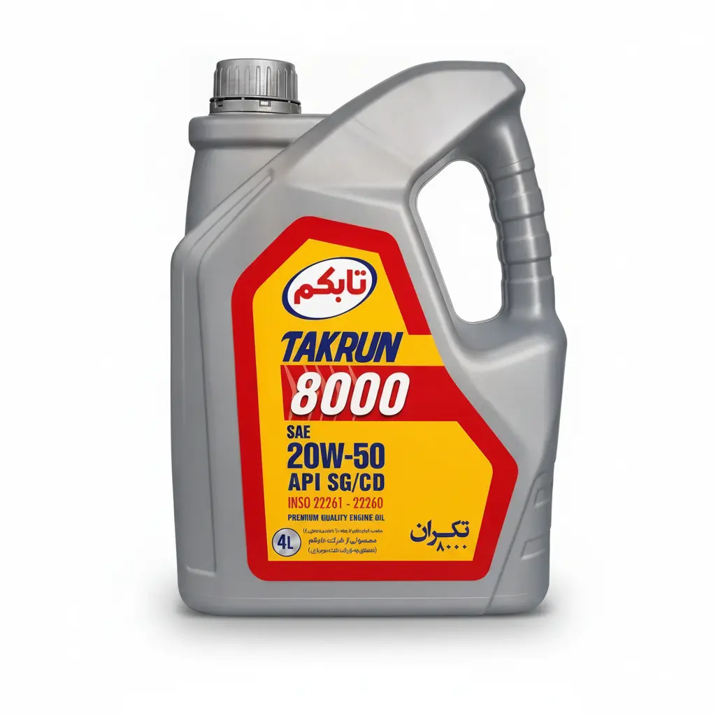 روغن موتور تابکم تکران 8000 چهارلیتری 20W-50 SG