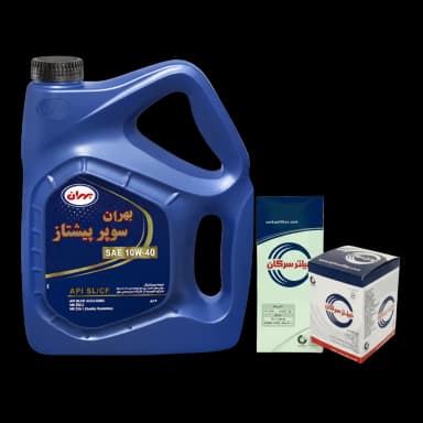 پک روغن بهران سوپر پیشتاز 10w40SL + فیلتر هوا و روغن سرکان