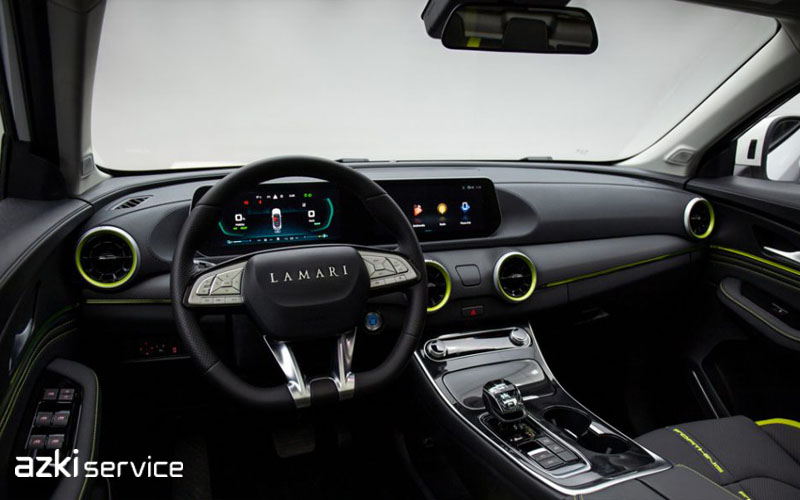 طراحی داخلی لاماری ایما هیبرید؛ تجربه‌ای لوکس و مدرن پشت فرمان